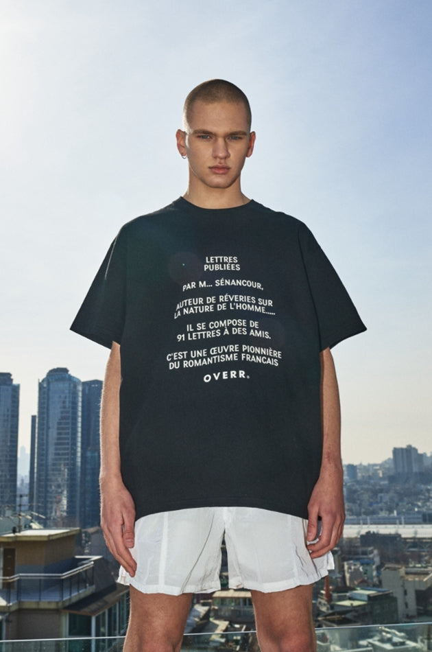 OVERR(オベルー) 21SS BASIC LOGO BLACK T-SHIRTS