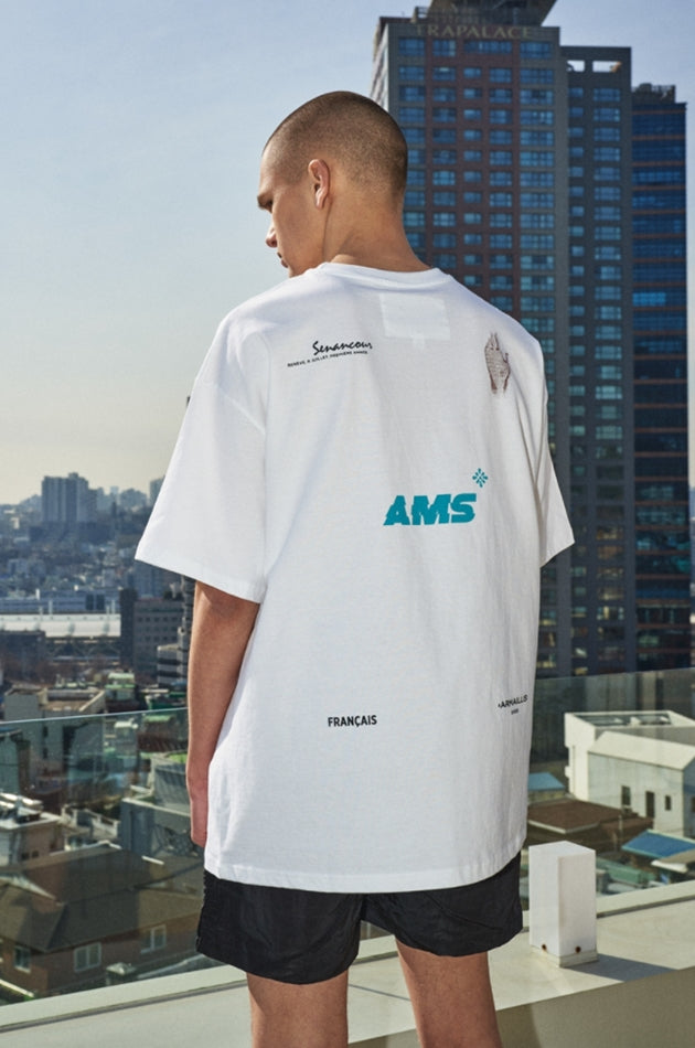 OVERR(オベルー) 21SS AMS BIG LOGO WHITE T-SHIRTS