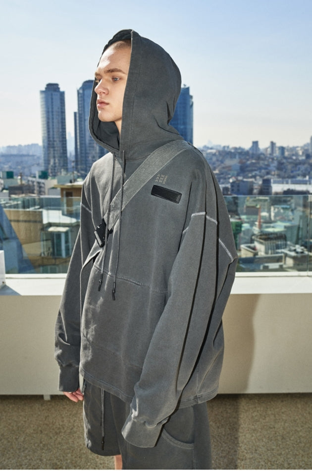 OVERR(オベルー)  21SS PIGMENT CHARCOAL HOODIE