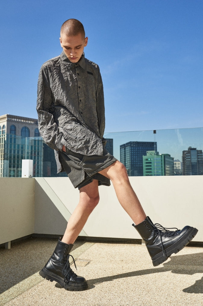 OVERR(オベルー)  21SS CHARCOAL TUNIC SHIRTS