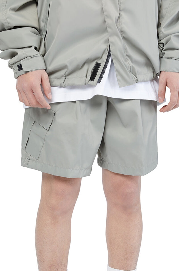 NOMANUAL(ノーマニュアル)　FD SINGLE CARGO SHORTS - WARM GRAY