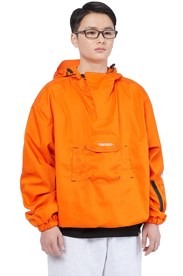 NOMANUAL(ノーマニュアル)  3DP ANORAK JACKET - ORANGE