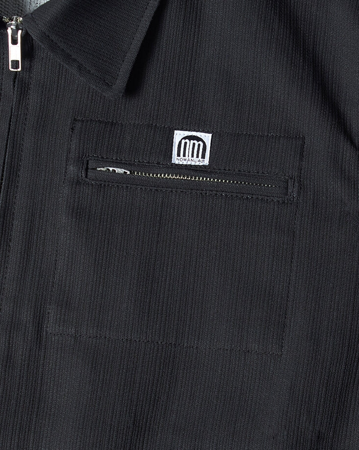 NOMANUAL(ノーマニュアル)  STRIPED WORK JACKET - CHARCOAL