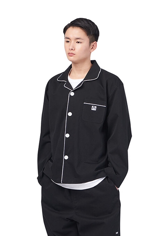 NOMANUAL(ノーマニュアル) NM PAJAMA SHIRT - BLACK