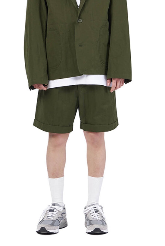 NOMANUAL(ノーマニュアル) U.P SET-UP SHORTS - KHAKI