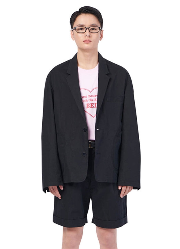 NOMANUAL(ノーマニュアル) U.P SET-UP JACKET - BLACK