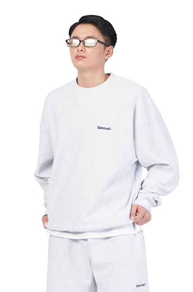 NOMANUAL(ノーマニュアル)  G.L SWEATSHIRT - WHITE MELANGE