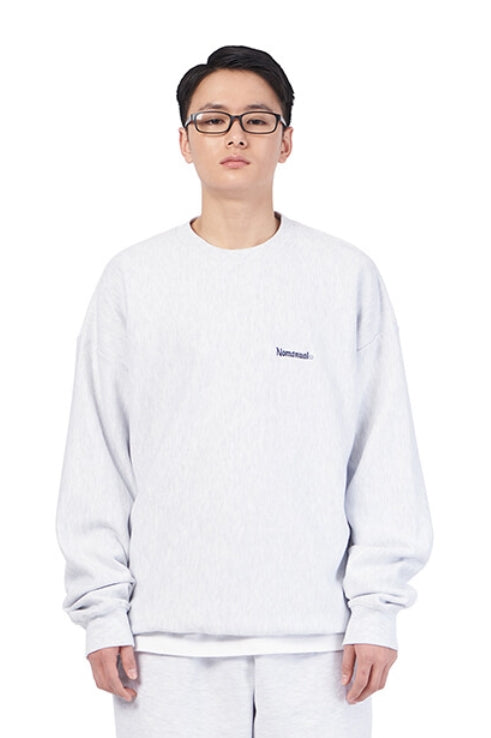 NOMANUAL(ノーマニュアル)  G.L SWEATSHIRT - WHITE MELANGE
