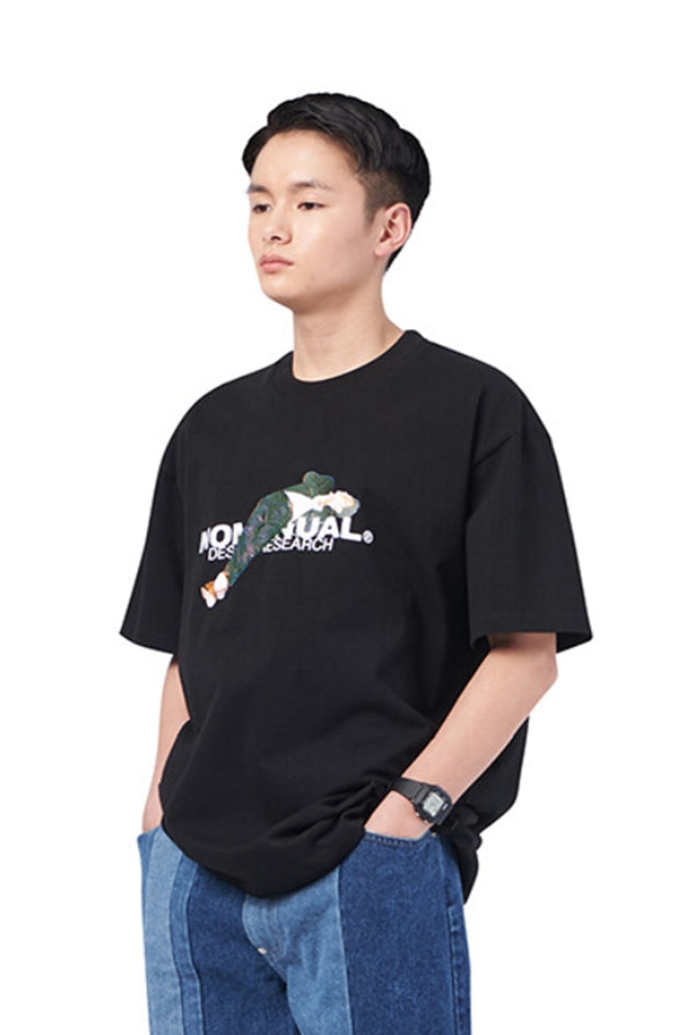 NOMANUAL(ノーマニュアル)  NAP T-SHIRT - BLACK