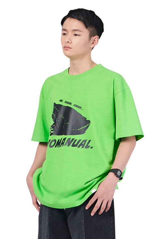 NOMANUAL(ノーマニュアル)  FROG T-SHIRT - GREEN