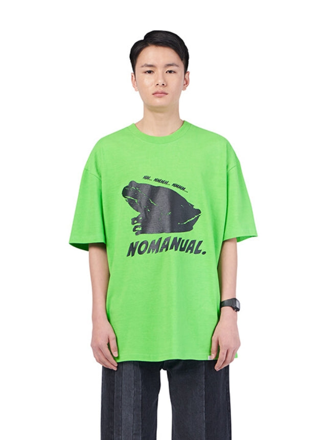NOMANUAL(ノーマニュアル)  FROG T-SHIRT - GREEN