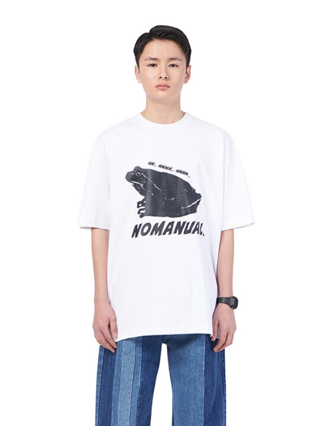 NOMANUAL(ノーマニュアル) FROG T-SHIRT - WHITE