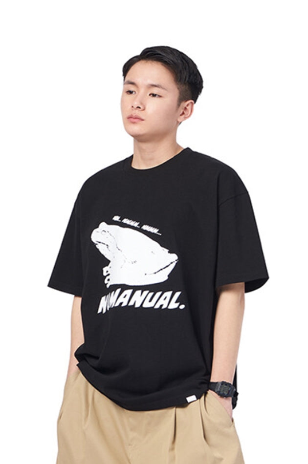 NOMANUAL(ノーマニュアル) FROG T-SHIRT - BLACK
