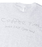 NOMANUAL(ノーマニュアル) COFFEE T-SHIRT - WHITE MELANGE