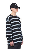 NOMANUAL(ノーマニュアル) G.L STRIPED LONG SLEEVE TEE - BLACK