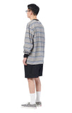 NOMANUAL(ノーマニュアル) G.L STRIPED LONG SLEEVE TEE - GRAY