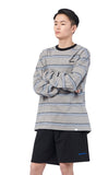 NOMANUAL(ノーマニュアル) G.L STRIPED LONG SLEEVE TEE - GRAY
