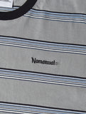 NOMANUAL(ノーマニュアル) G.L STRIPED LONG SLEEVE TEE - GRAY