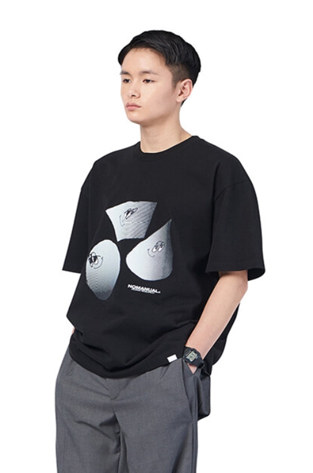NOMANUAL(ノーマニュアル) FIGURES T-SHIRT - BLACK