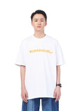 NOMANUAL(ノーマニュアル) DISTORTION LOGO T-SHIRT - WHITE