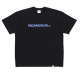 NOMANUAL(ノーマニュアル) DISTORTION LOGO T-SHIRT - BLACK