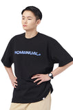 NOMANUAL(ノーマニュアル) DISTORTION LOGO T-SHIRT - BLACK