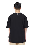 NOMANUAL(ノーマニュアル) DISTORTION LOGO T-SHIRT - BLACK