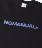 NOMANUAL(ノーマニュアル) DISTORTION LOGO T-SHIRT - BLACK