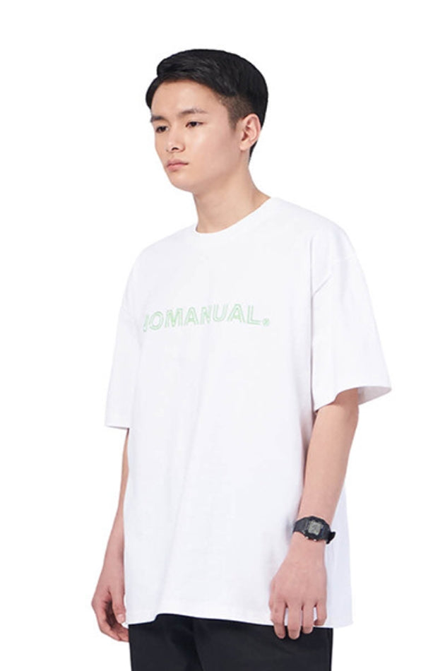NOMANUAL(ノーマニュアル) T.L LOGO T-SHIRT - WHITE
