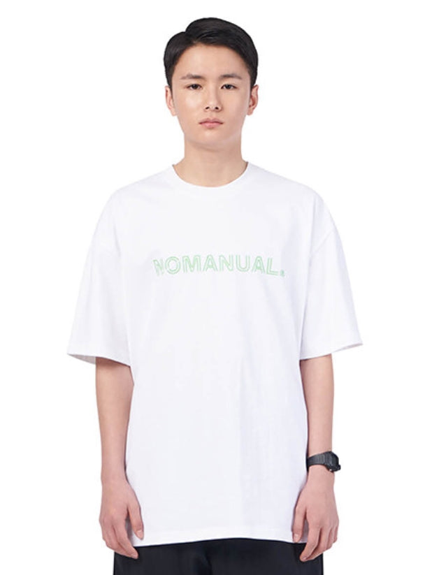 NOMANUAL(ノーマニュアル) T.L LOGO T-SHIRT - WHITE