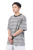 NOMANUAL(ノーマニュアル) G.L STRIPED T-SHIRT - GRAY