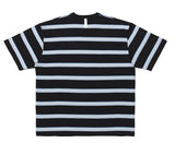 NOMANUAL(ノーマニュアル) G.L STRIPED T-SHIRT - BLACK