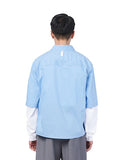 NOMANUAL(ノーマニュアル) SALARYMAN SHORT SLEEVE SHIRTS - SKYBLUE