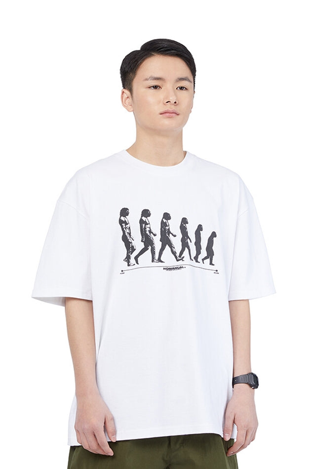 NOMANUAL(ノーマニュアル) DGN T-SHIRT - WHITE