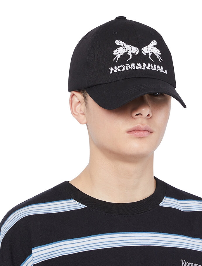 NOMANUAL(ノーマニュアル) WORKER BEE BALL CAP - BLACK