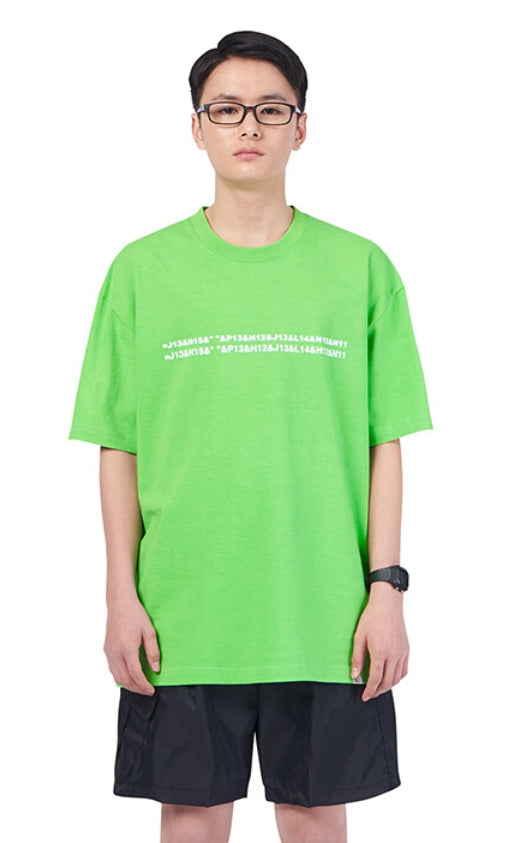 NOMANUAL(ノーマニュアル) EXCEL LOGO T-SHIRT - GREEN