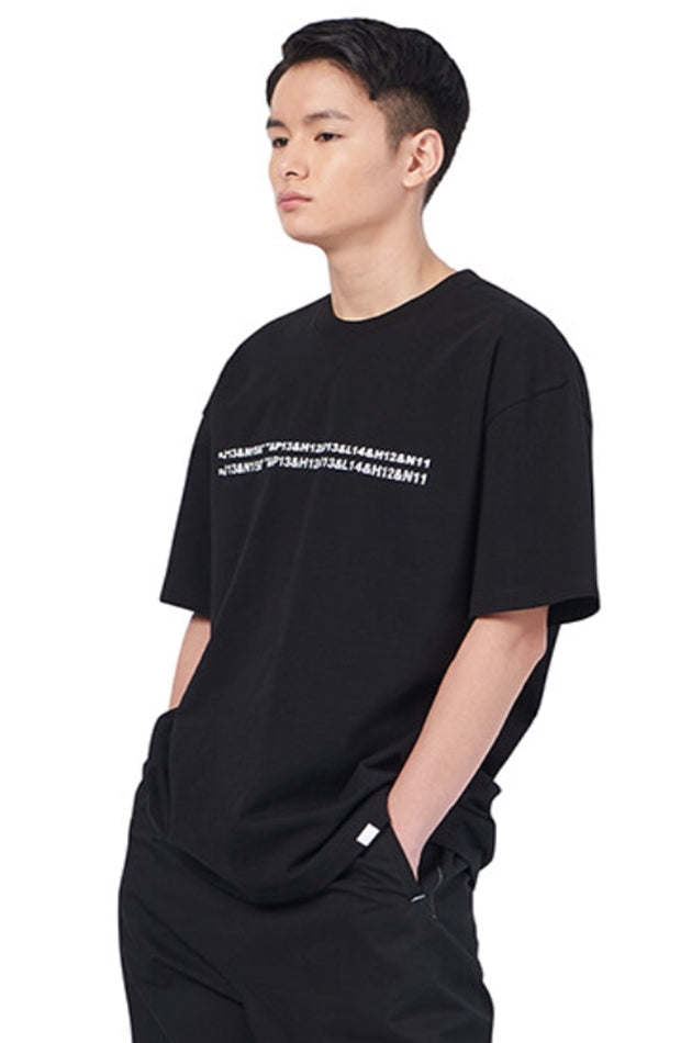 NOMANUAL(ノーマニュアル) EXCEL LOGO T-SHIRT - BLACK