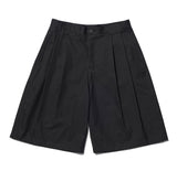 NOMANUAL(ノーマニュアル) TWO-TUCK CROPPED PANTS - BLACK