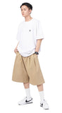 NOMANUAL(ノーマニュアル) TWO-TUCK CROPPED PANTS - BEIGE