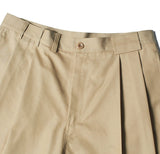 NOMANUAL(ノーマニュアル) TWO-TUCK CROPPED PANTS - BEIGE