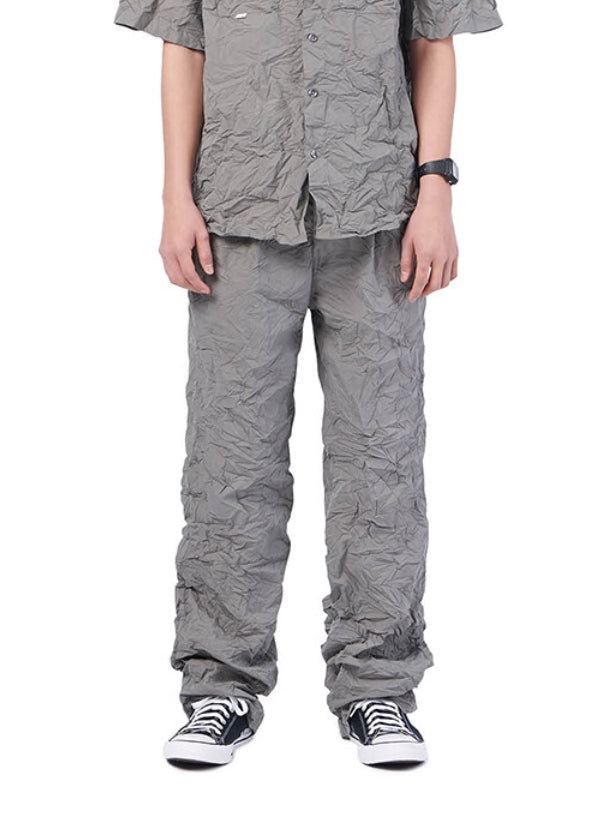 NOMANUAL(ノーマニュアル)  WRINKLED PANTS - WARM STONE