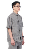 NOMANUAL(ノーマニュアル) WRINKLED SHORT SLEEVE SHIRT - WARM STONE