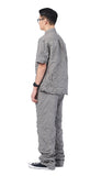 NOMANUAL(ノーマニュアル) WRINKLED SHORT SLEEVE SHIRT - WARM STONE