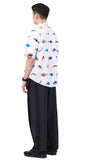 NOMANUAL(ノーマニュアル) OCEAN FRIENDS SHORT SLEEVE SHIRTS - WHITE