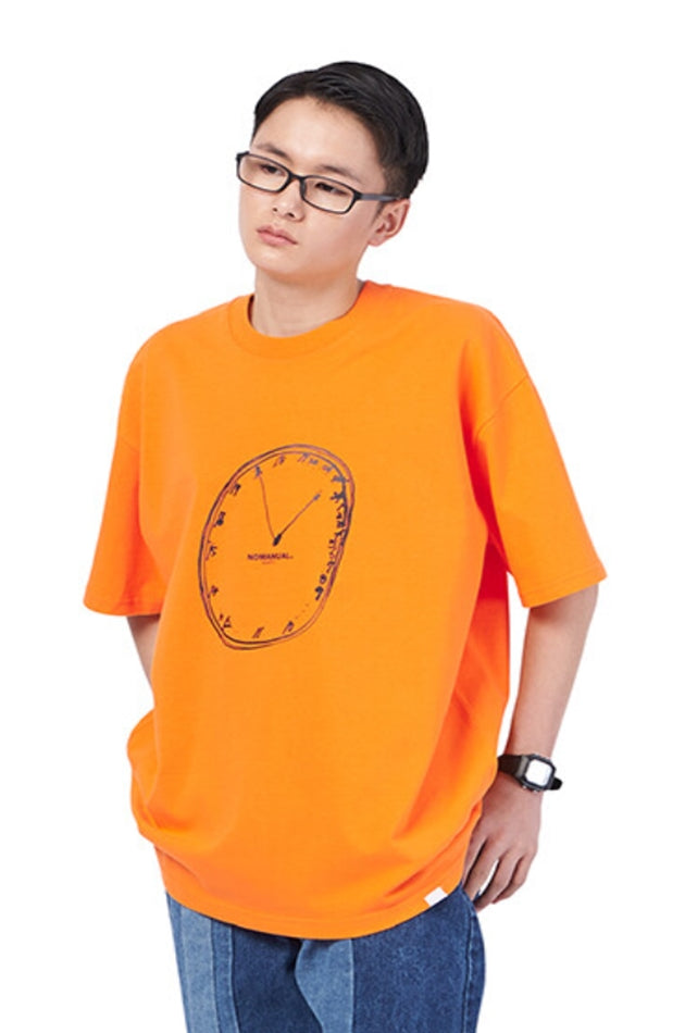 NOMANUAL(ノーマニュアル) REAL TIME T-SHIRT - ORANGE