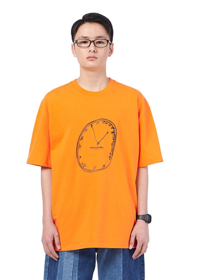 NOMANUAL(ノーマニュアル) REAL TIME T-SHIRT - ORANGE