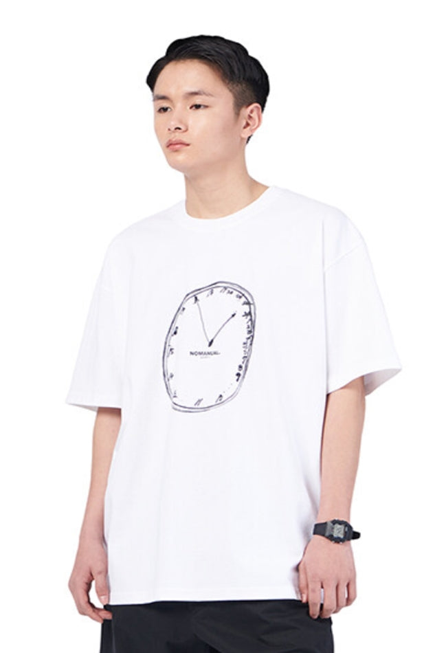 NOMANUAL(ノーマニュアル) REAL TIME T-SHIRT - WHITE