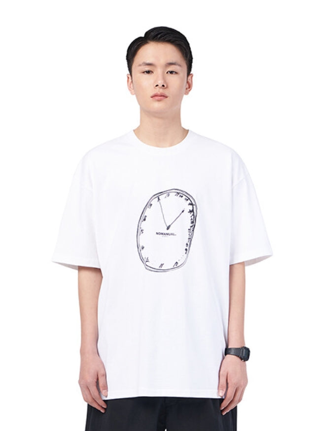 NOMANUAL(ノーマニュアル) REAL TIME T-SHIRT - WHITE