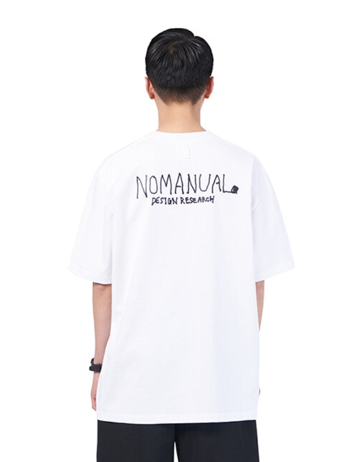 NOMANUAL(ノーマニュアル) REAL TIME T-SHIRT - WHITE