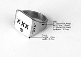 SSY(エスエスワイ) X XX LOGO RING (SURGICAL STEEL)